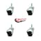 Service Caster 2 Inch Bright Chrome Hooded 3/8 Inch Threaded Stem Ball Casters SCC, 4PK SCC-TS01S20-POS-BC-38-4 - alternate 2